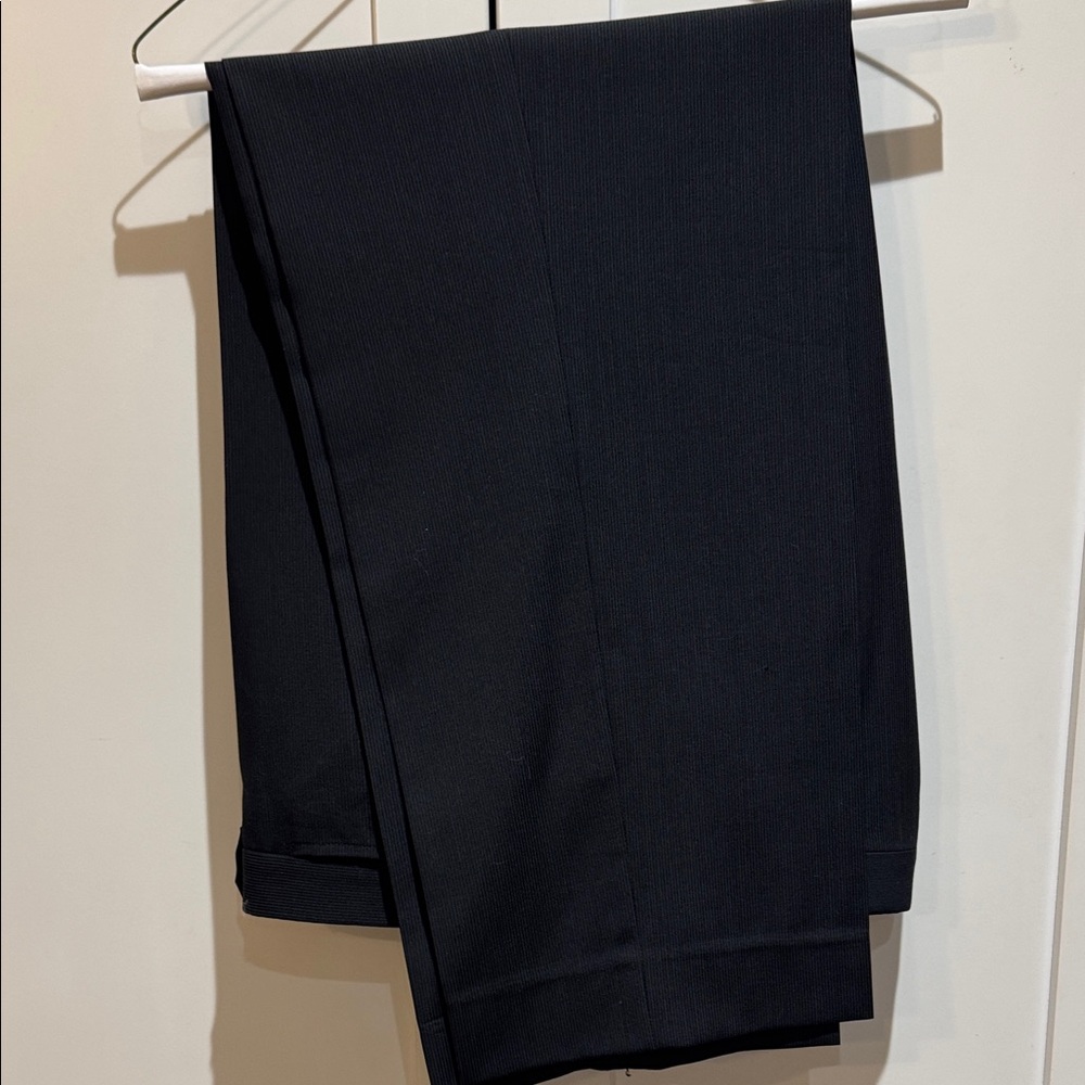 Barneys New York Charcoal Gray Thin Pinstripes Wool Dress Pants Size 36